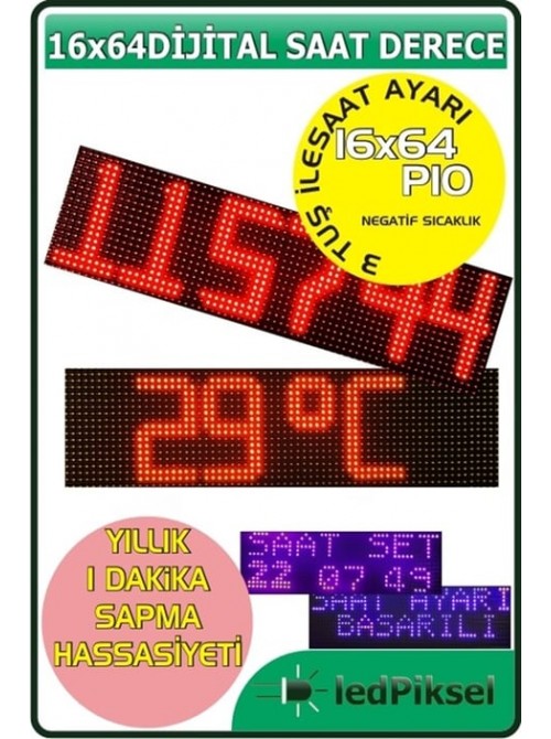 DİJİTAL SAAT DERECE GÖSTERGESİ 16x64 (153.11.02)