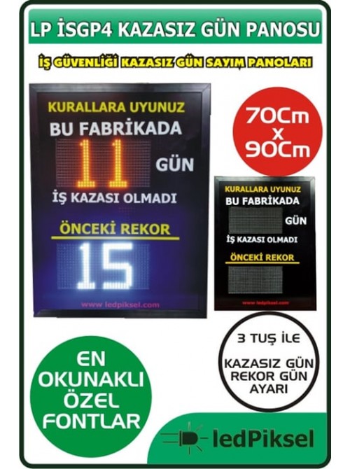 İŞ KAZASIZ GÜN SAYACI LP_İSGP4 (153.09.06.04)